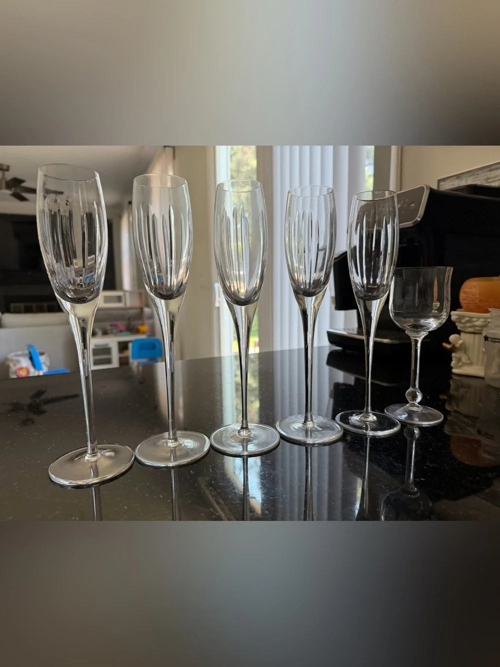 Mikasa Arctic Lights Champagne Flute - Faceted Crystal Stemware